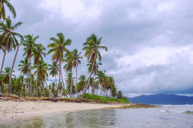 Tropikal deniz kenarı bulutlu hava