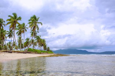 Tropikal deniz kenarı bulutlu hava