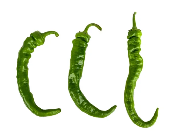 3 pieces of hot chili peppers — Stock Photo, Image