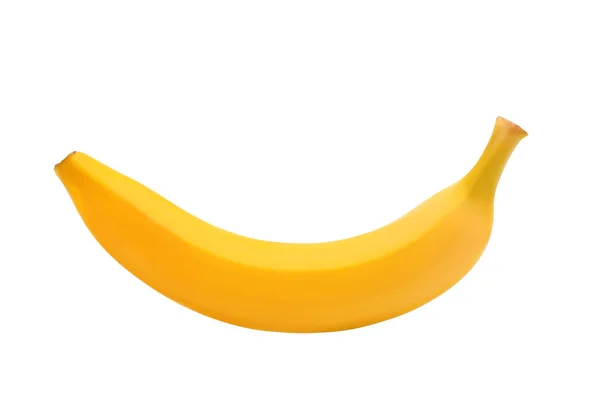 Een perfecte gele banaan op witte achtergrond — Stockfoto