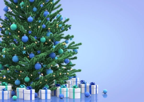 Árbol de Navidad con regalos —  Fotos de Stock