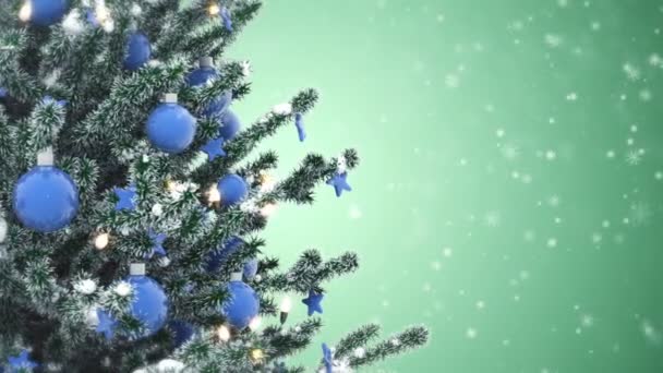 Kerstboom versierd — Stockvideo