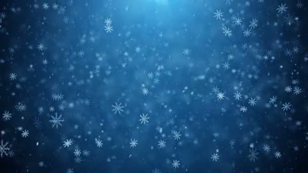 Queda de flocos de neve, fundo de neve — Vídeo de Stock