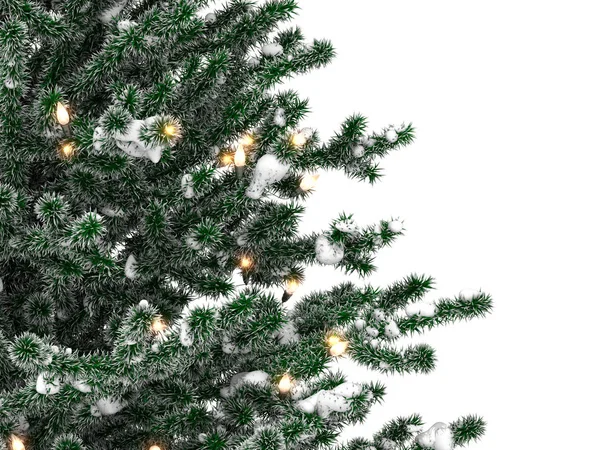Kerstboom op witte achtergrond — Stockfoto