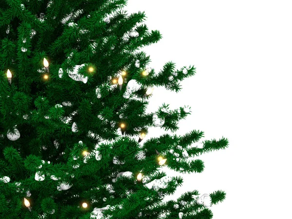 Árbol de Navidad sobre fondo blanco —  Fotos de Stock