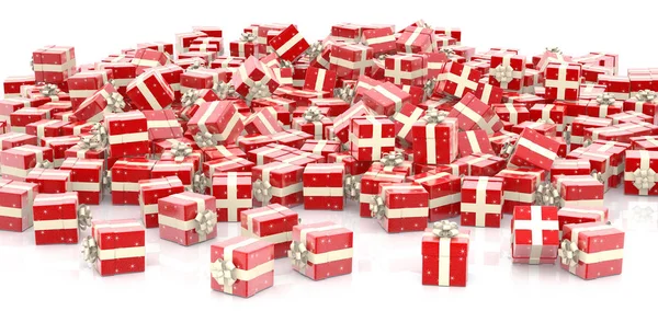 Caixas de presente de Natal isolado — Fotografia de Stock