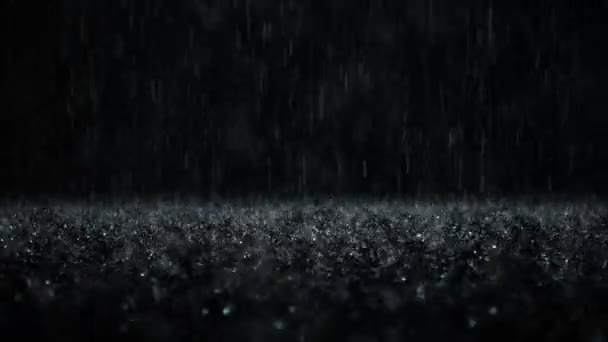 Chuva Fundo Preto — Vídeo de Stock