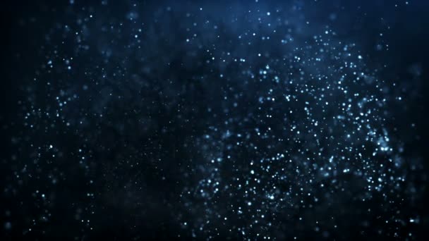 Flying Particles Dark Background — Stock Video