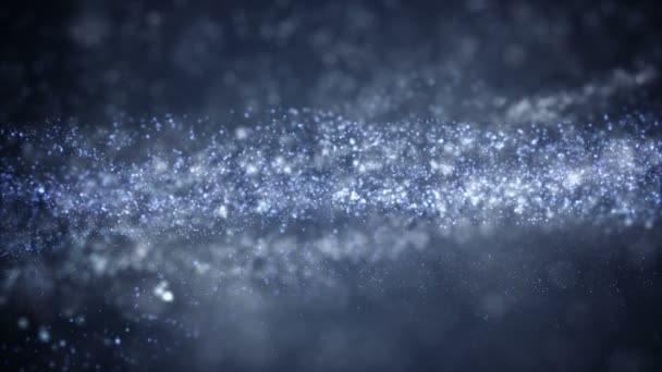 Uçan Parçacıkları Karanlık Bir Arka Plan Üzerinde Işıklar — Stok video