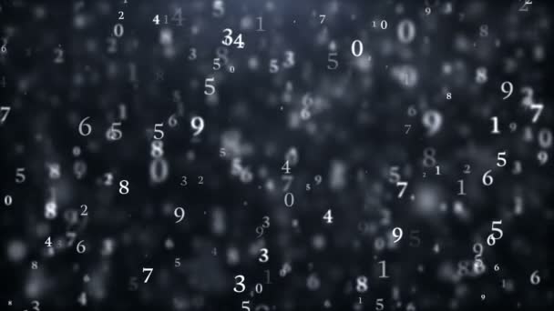 Siber Uzay Dijital Dünyası Rastgele Sayılar Ikili Kod — Stok video