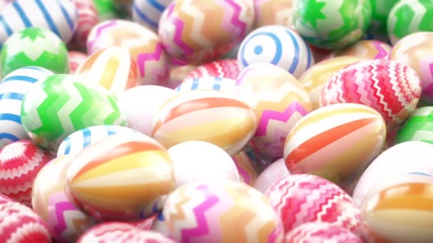 Geleneksel Renkli Paskalya Yumurtaları — Stok video