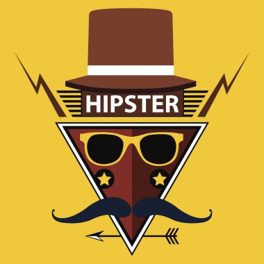 hipster renk stil, vektör çizim