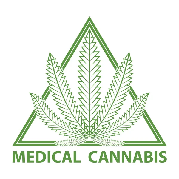 Logo del cannabis medicinal (marihuana) . — Archivo Imágenes Vectoriales