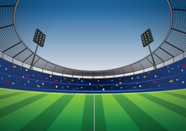 Futbol Futbol Stadyumu vektör arka plan