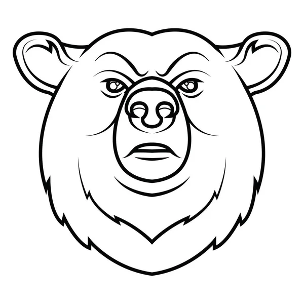 Ein Bärenkopf-Logo — Stockvektor