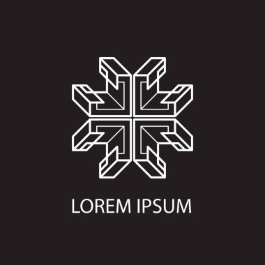 Geometrik logo vektör çizim