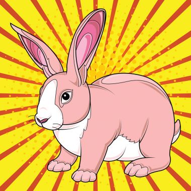 Bunny tavşan Paskalya pop sanat