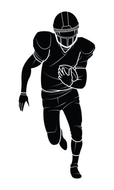 vector american football players silhouette. clipart