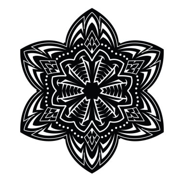 Soyut dövme mandala vektör çizim