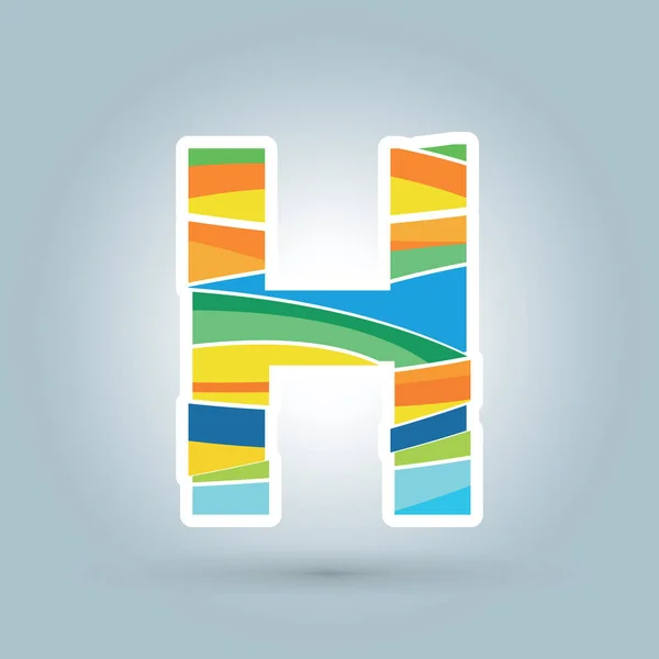 Vektorové abstraktní H geometrické dopis logo — Stockový vektor