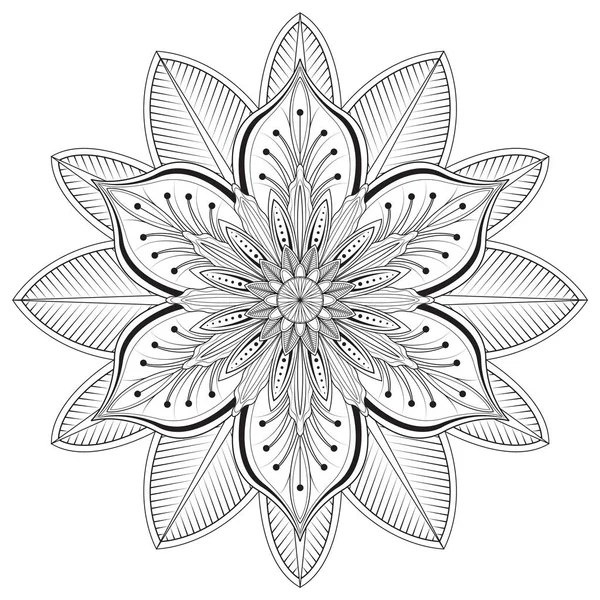 Mandalas aux fleurs. illustration vectorielle — Image vectorielle