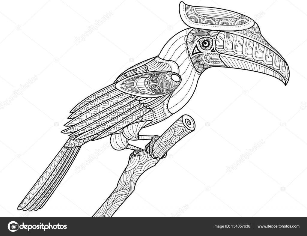Boom met vogel kleurplaat Boom met vogel kleurplaat