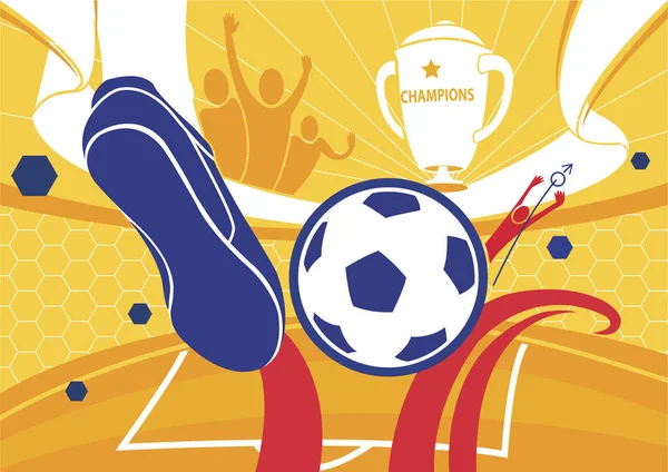 Векторная иллюстрация чемпионата по футболу — стоковый вектор
