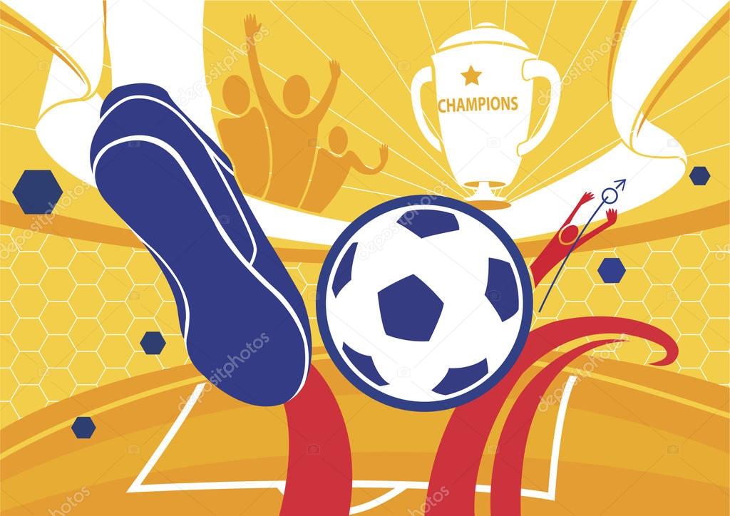 Football background championship vector illustration