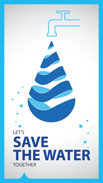 Cartaz do dia mundial da água — Vetor de Stock