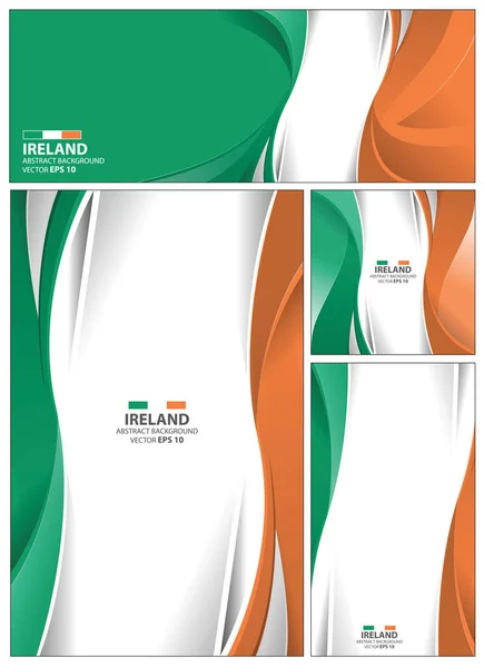 Αφηρημένη Ιρλανδία σημαία φόντο — Διανυσματικό Αρχείο