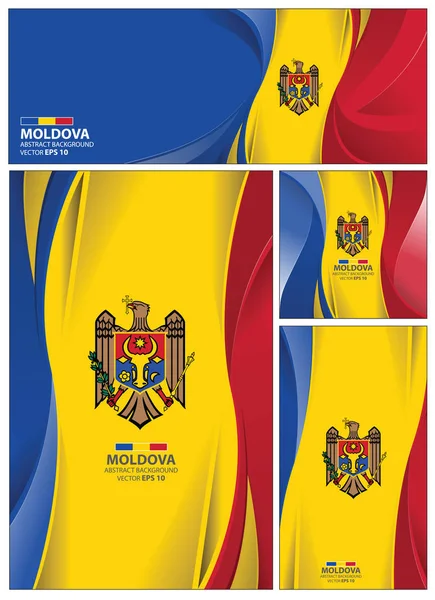 Abstrakta Moldavien flagga bakgrund — Stock vektor