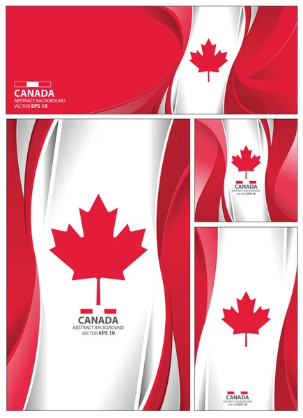 Resumen Canadá Fondo de la bandera — Vector de stock