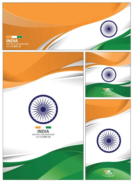 Abstrato Índia bandeira fundo — Vetor de Stock