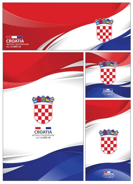 Abstract Croatia Flag Background — Stock Vector