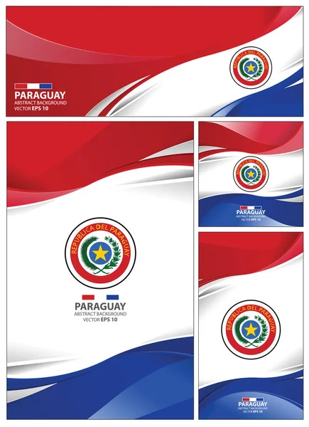 Abstrakta Paraguay flagga bakgrund — Stock vektor
