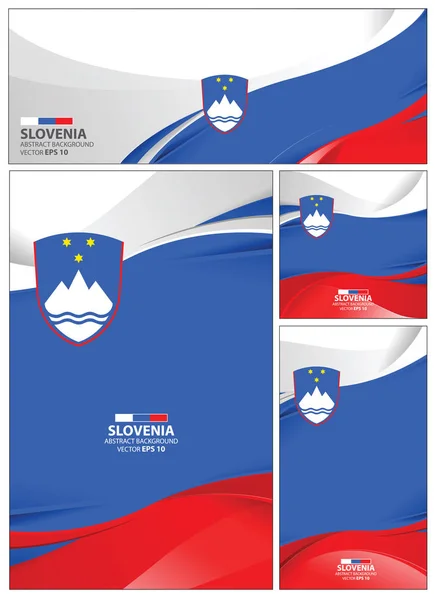 Abstract Slovenia Flag Background — Stock Vector