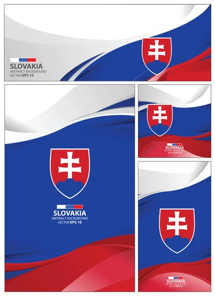 Résumé Slovaquie Drapeau Contexte — Image vectorielle