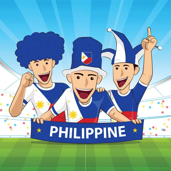 Unterstützung durch philippinische Flagge — Stockvektor