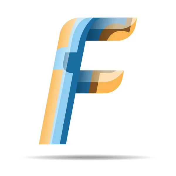 F Lettre Coloré moderne alphabet logo . — Image vectorielle