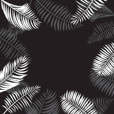 Palm sınır vektör yaprak.