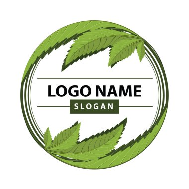 cannabis green leaf logo. clipart