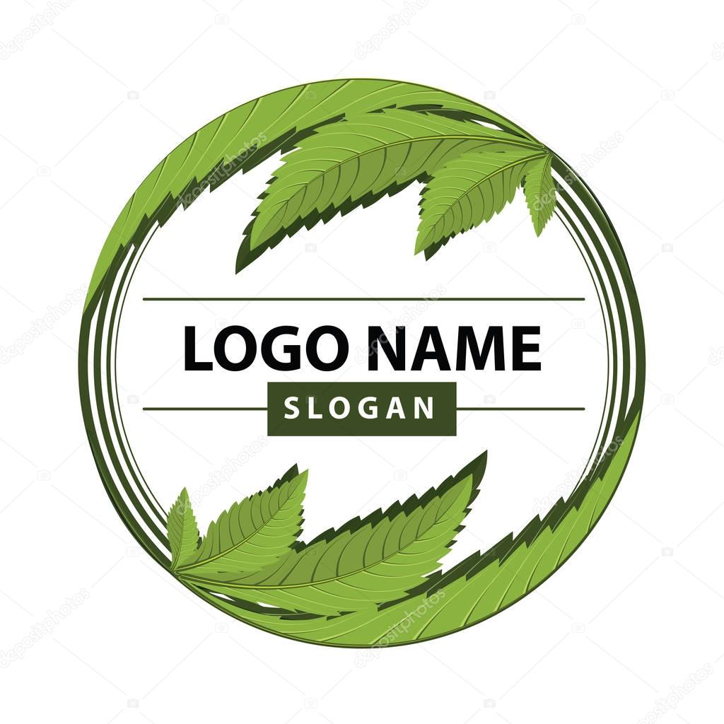 cannabis green leaf logo.