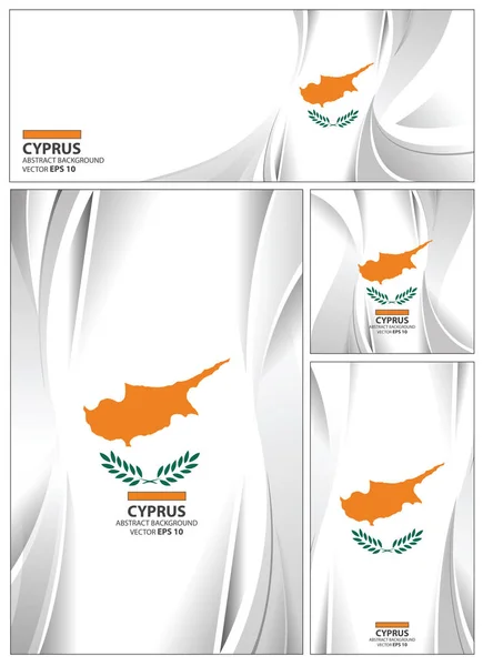 Résumé Drapeau de Chypre Contexte — Image vectorielle