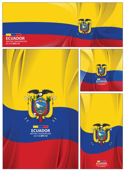 Abstrato Bandeira do Equador Fundo —  Vetores de Stock
