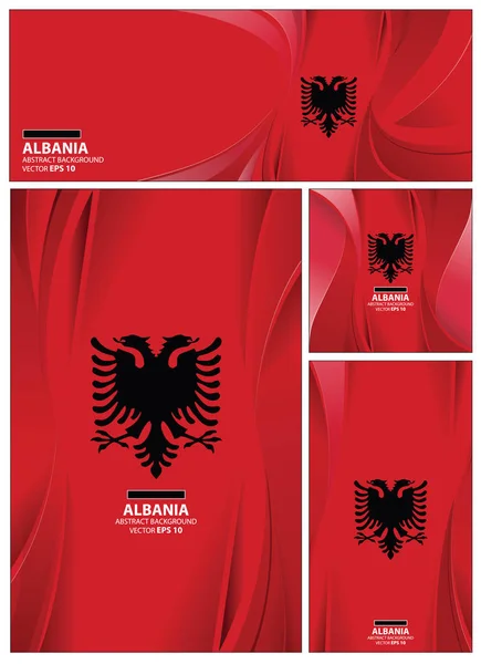 Abstract Albânia Bandeira Fundo . — Vetor de Stock