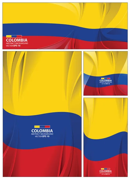 Abstracte Colombia vlag achtergrond — Stockvector