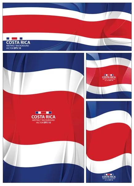 Abstrakt Costa rica flagga bakgrund — Stock vektor