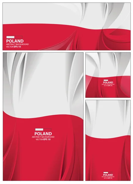 抽象的波兰国旗底色 — 图库矢量图片