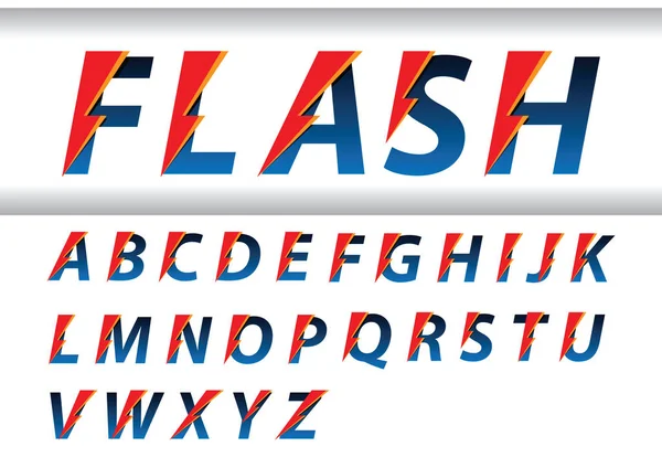 Flash speed alphabet — Stock Vector