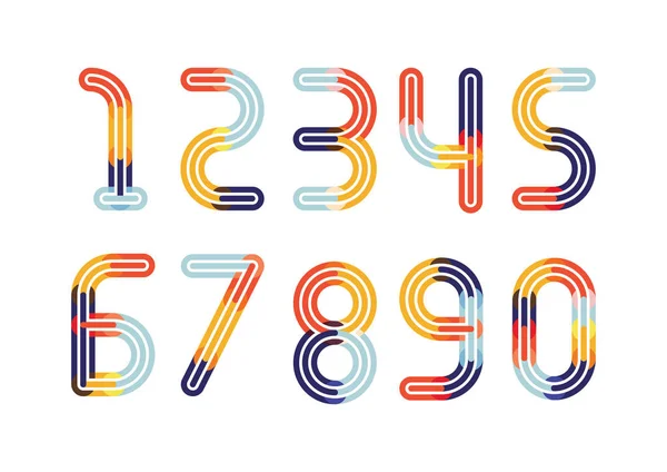 Numbers Colorful Overlay — Stock Vector